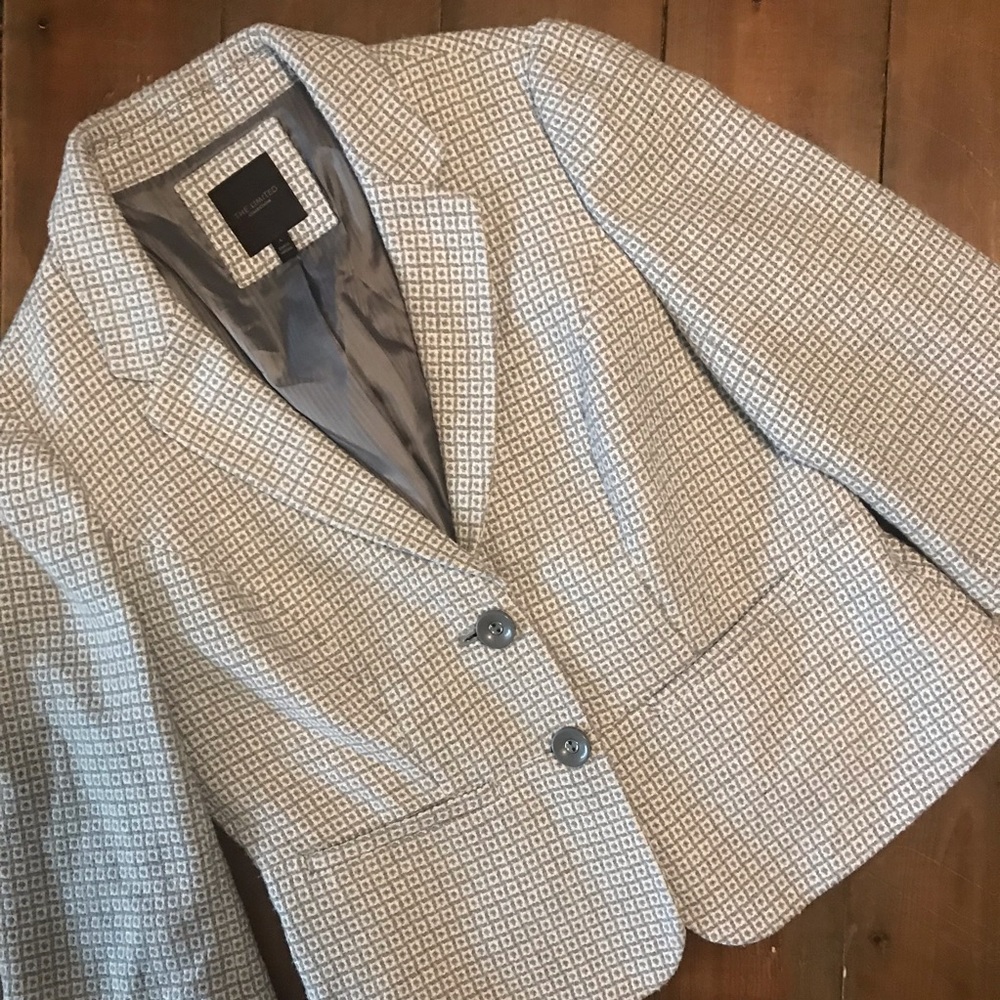 The Limited Gray Patterned Blazer / Coat